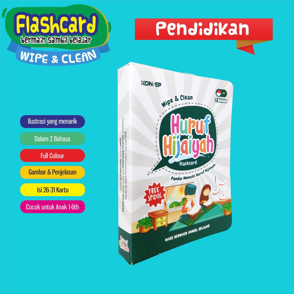 FLASH CARD &amp; WIPE CLEAN UNTUK BALITA KARTU PINTAR BELAJAR KARTU PINTAR ANAK BISA DITULIS DAN DIHAPUS