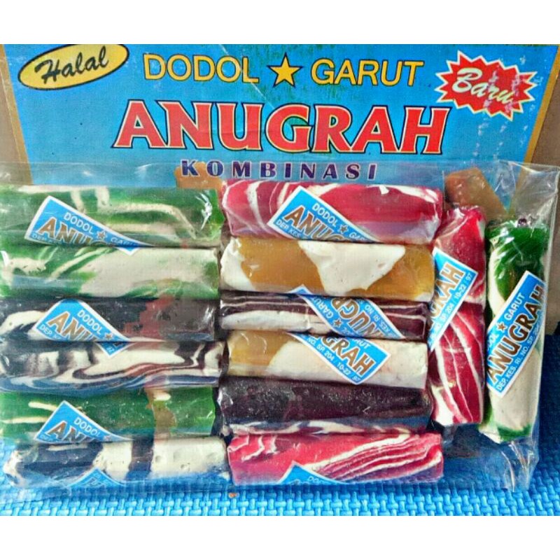 

Dodol garut warna 4 parian rasa isi 15 pcs