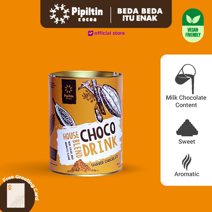 

(BISA COD) Pipiltin Cocoa Chocolate - Choco Drink House Blend - 180gr