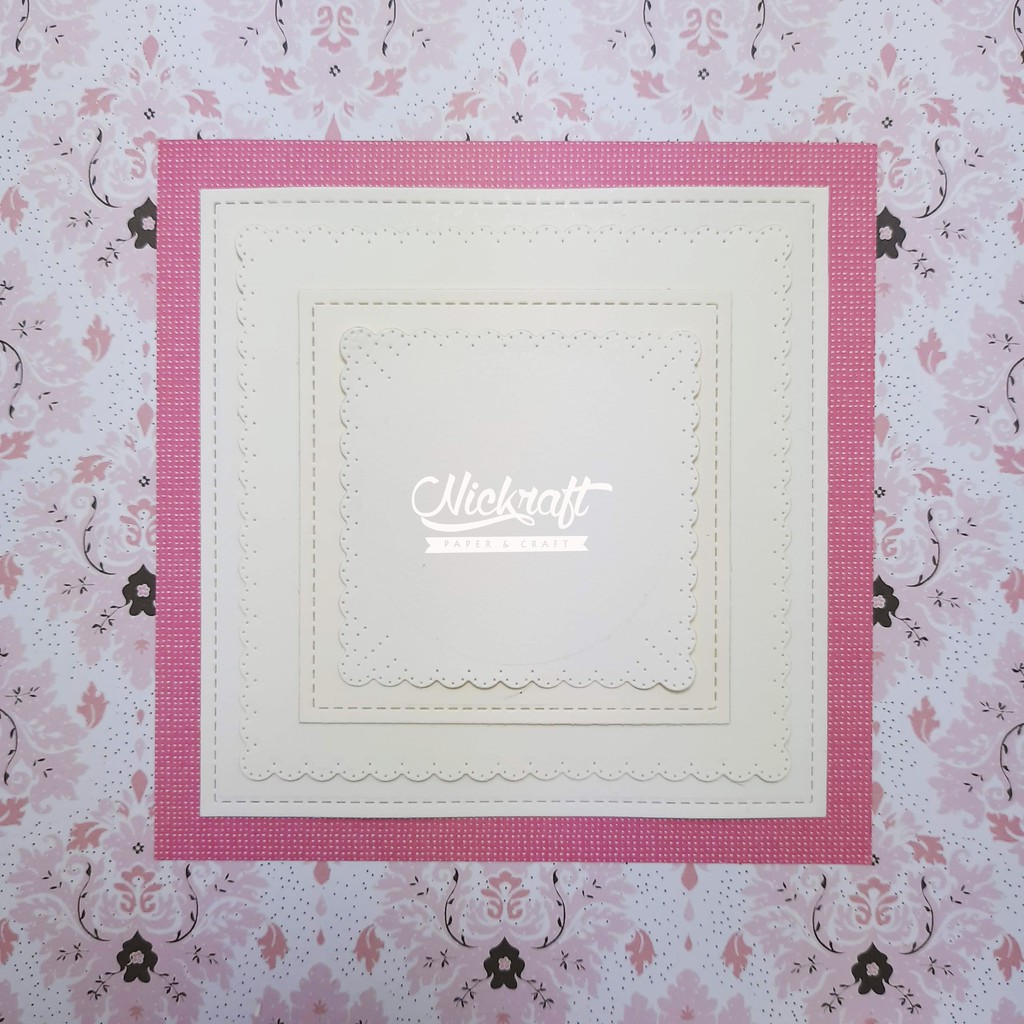 

LACY SQUARE - BAHAN SCRAPBOOK LABEL KOTAK FANCY
