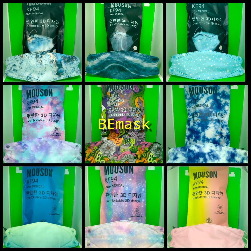 Masker KF94 4Ply Evo 3D Proctection Mouson Sachet isi 10Pcs Masker KF94 4 Ply 3D Protection Mouson