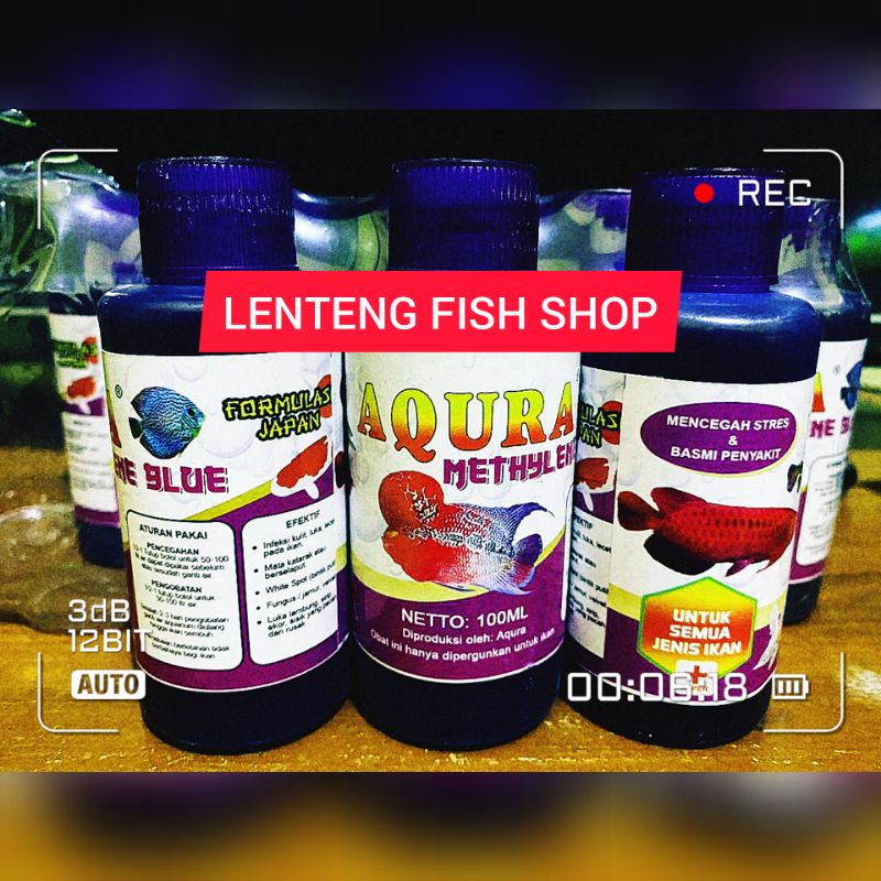 AQURA METHYLENE BLUE 100ML AQURA OBAT BIRU 100ML FORMULASI JAPAN