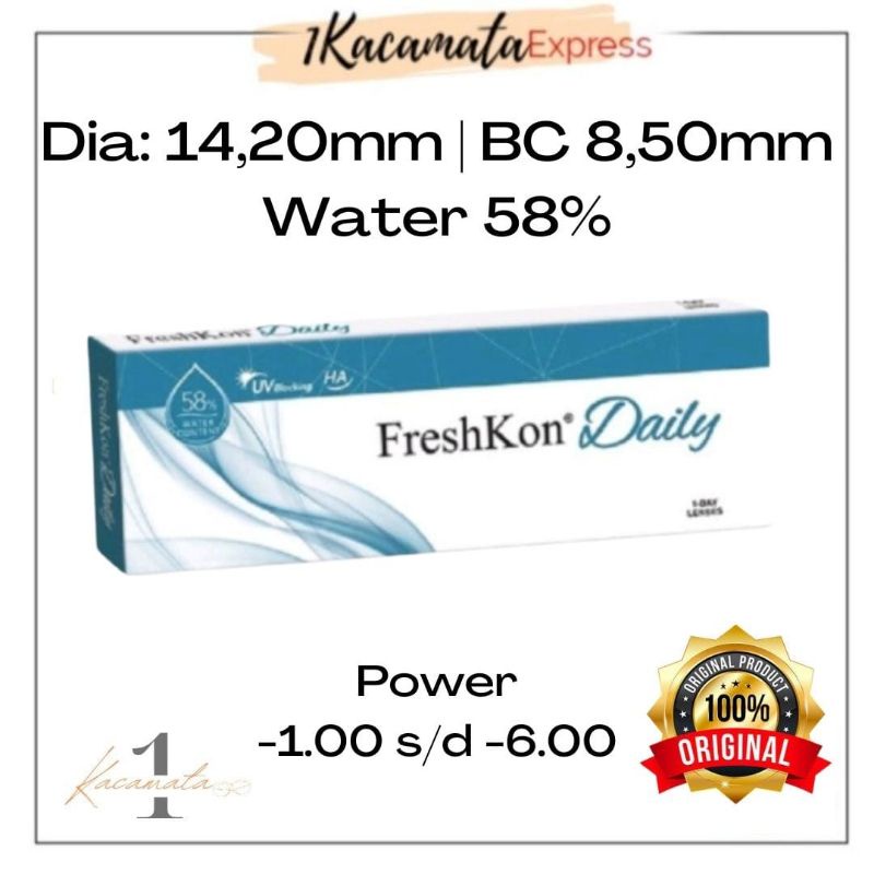 Softlens Freshkon bening harian 5 Keping Softlens Bening