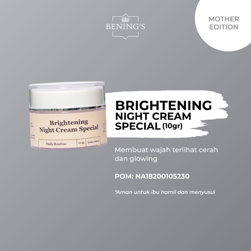 Brigtening Night Cream Special / Benings clinic/dr. Oky pratama