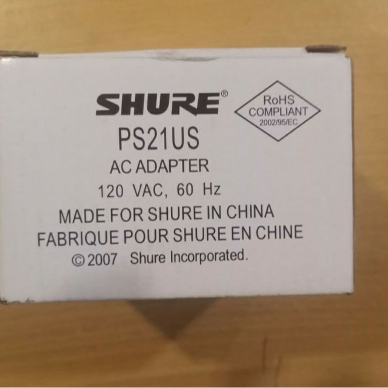 Adaptor Receiver Mic Shure PS21US Original