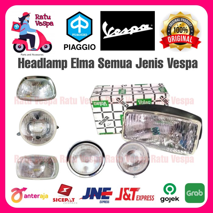 Headlamp ELMA Vespa New PX Excel Super 66 Sprint Spartan Strada Bagol - Super 66-73