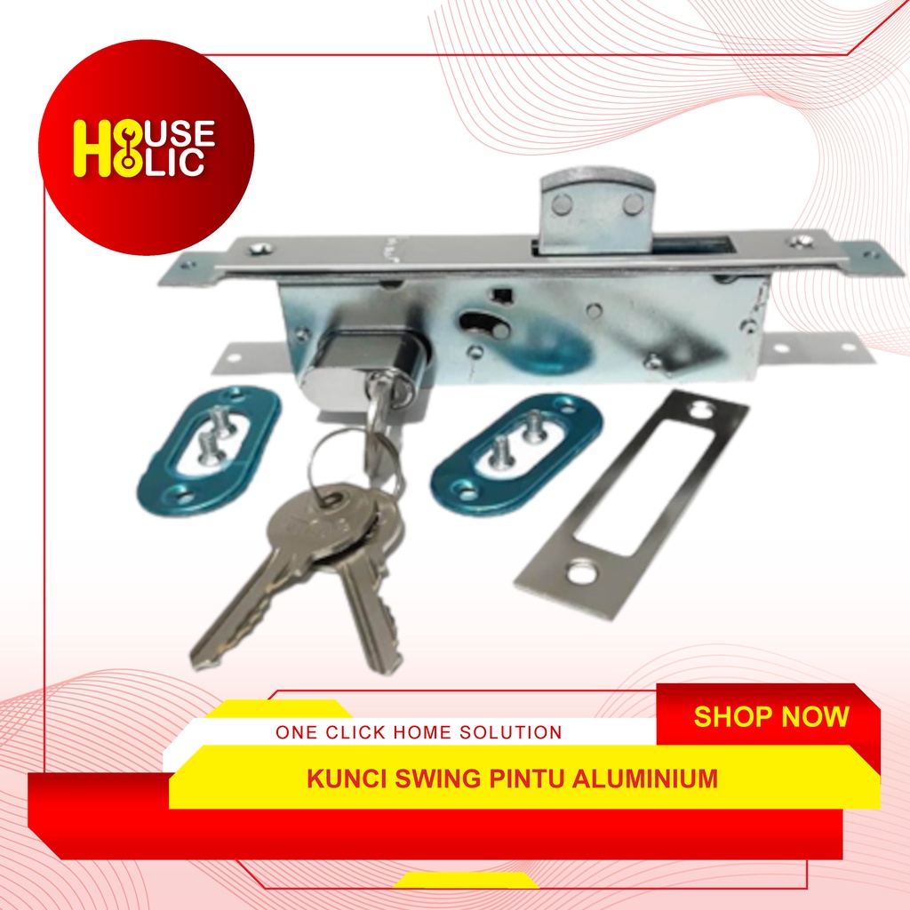 Kunci Pintu Swing Alumunium / Kunci Roller Swing / Body Kunci Pintu