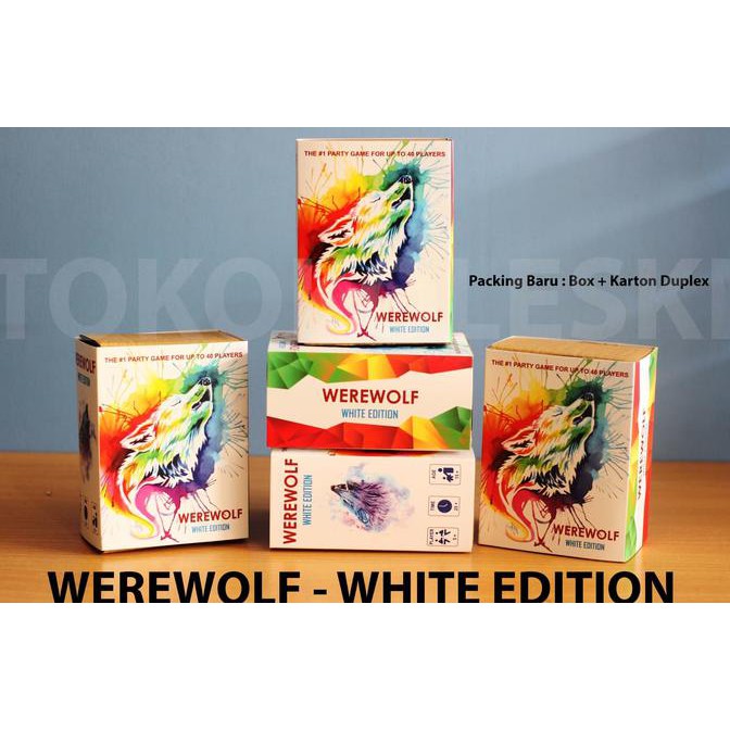 PALING MURAH  PROMO NEW WHITE EDITION Werewolf / Mafia Games - 40 Cards / 31 Roles