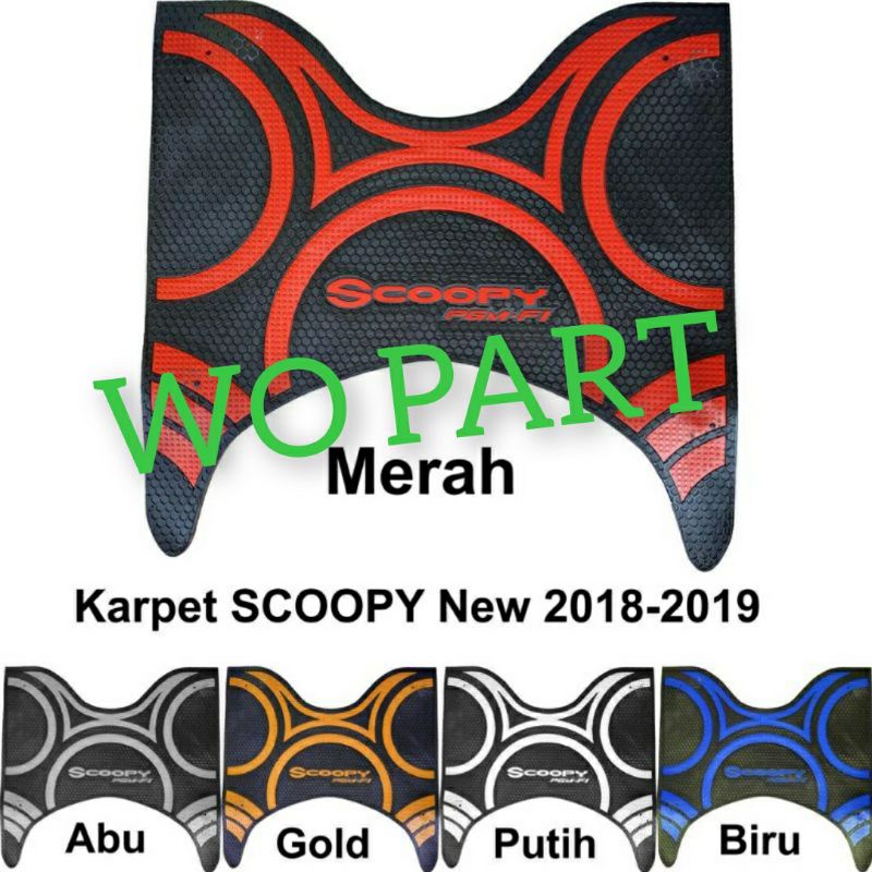 Karpet pijakan Alas kaki Scoopy New 2018-2019 Karpet tatakan Alas kaki Motor Honda scoopy new Karpet