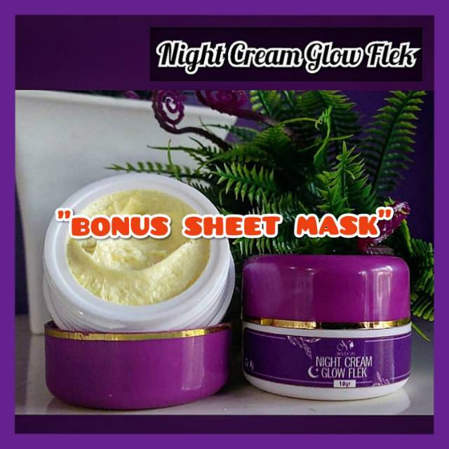[BISA COD] NIGHT CREAM GLOW FLEK - NS SKINCARE