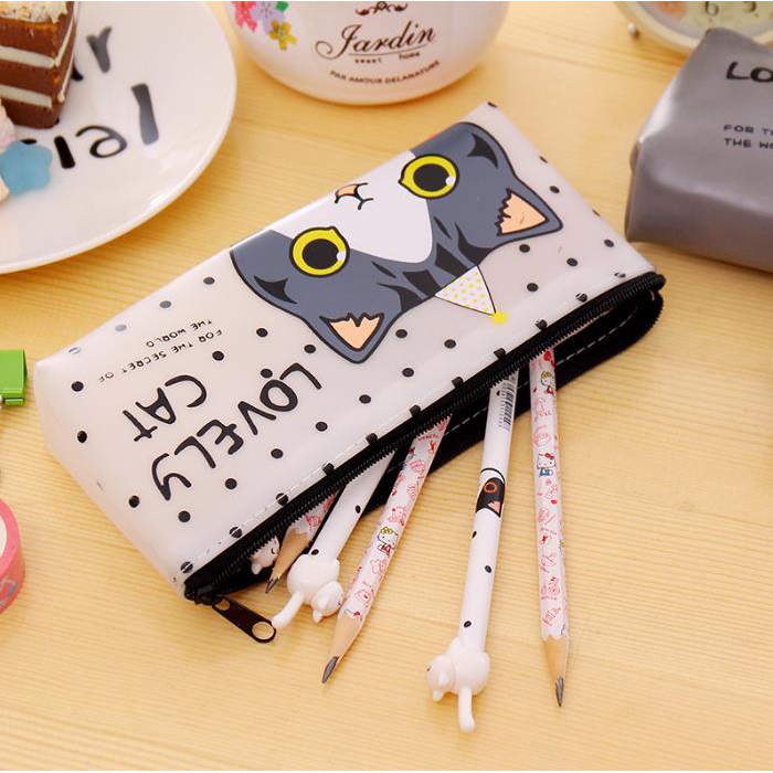COD KOTAK PENSIL MOTIF KUCING LUCU UNIK / KOTAK PULPEN / TEMPAT ALAT TULIS FS PP106-2