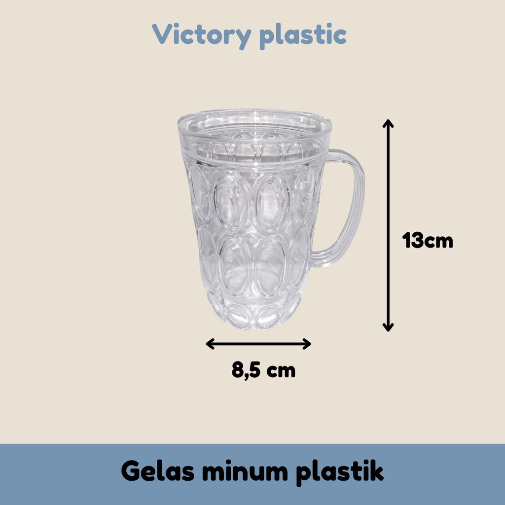 gelas plastik murah gelas mug plastik gelas minum plastik bening murah