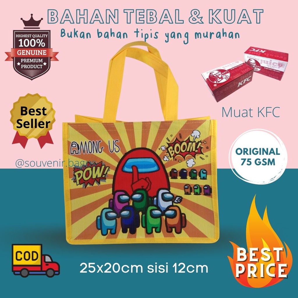 Tas Ultah Anak Among Us Tas Souvenir Ulang Tahun among us Goodie Bag Among us impostor Murah