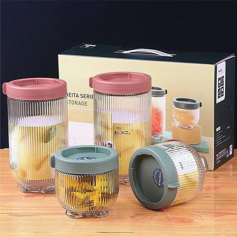 Toples Snack Food Storage Jar Wadah Mini Kaca Penyimpanan Transparan For Snack Permen - FHS88