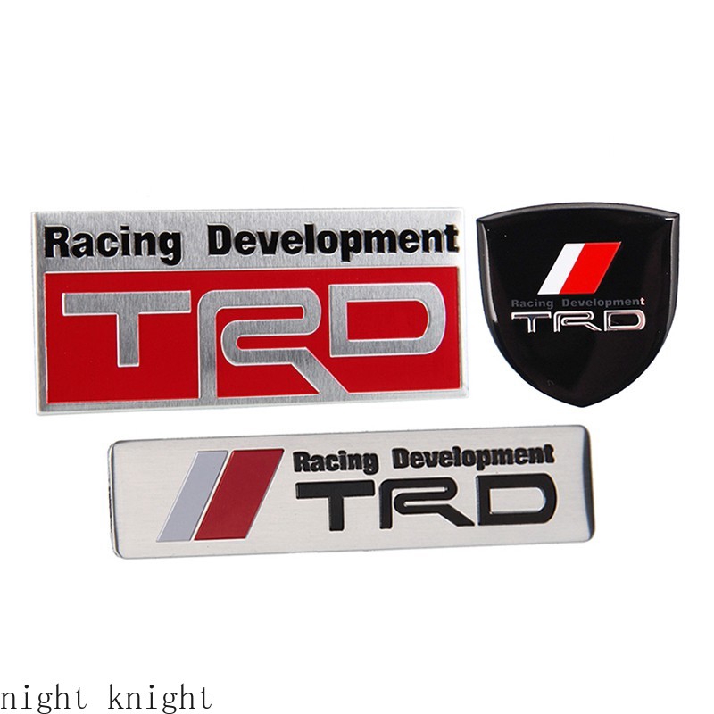 Stiker Emblem Logo Night Knight Trd Bahan Metal Untuk Bagasi Belakang Mobil Toyota Vios High Lander Land Cruiser Corolla 4runner Camry 3d