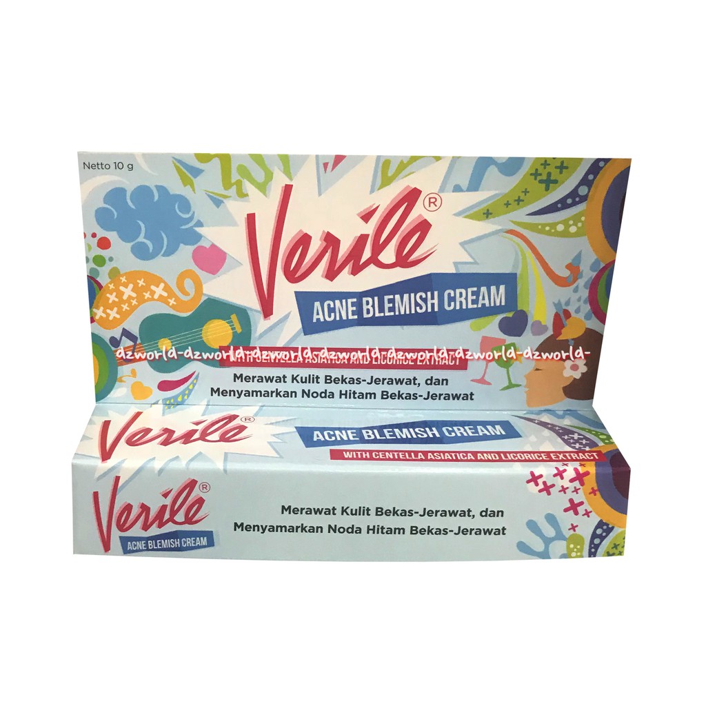 Verile Acne Blemish Cream Untuk Merawat &amp; Menyamarkan Noda HItam Bekas Jerawat 100gr