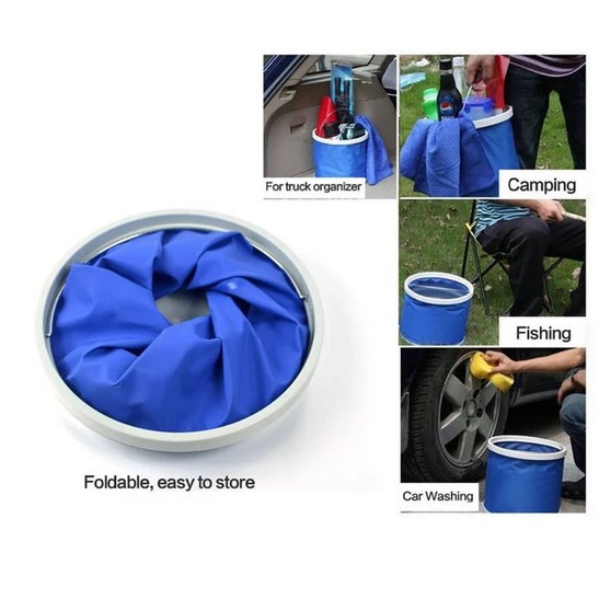 EMBER LIPAT FOLDABLE Portable Bucket SERBAGUNA Wadah Air CUCI MOBIL Motor Multifungsi