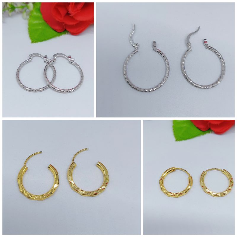 Anting keroncong lapis emas 24k