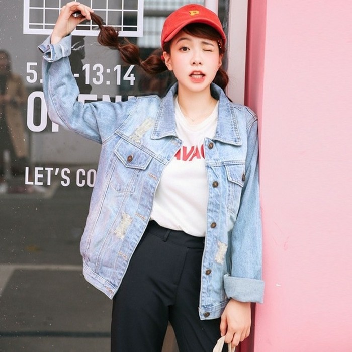 Dijual BL  JAKET Jeans Prada ripped jacket   jaket jeans sobek ripped Murah