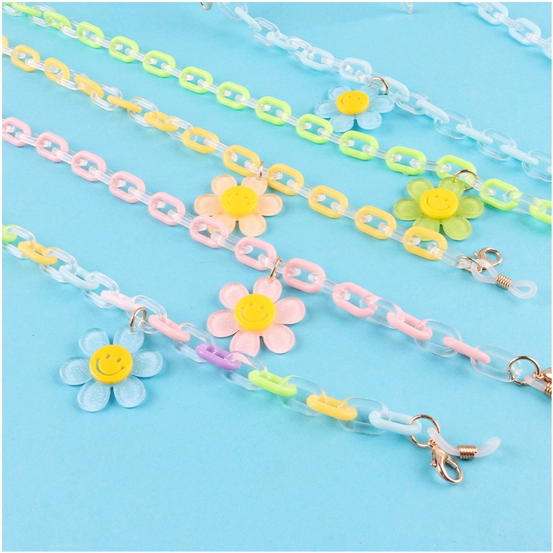 Eyeglasses Chain Mask Lanyard Chain Dual-Use Candy Color Chain Children's Mask Anti-off Chain