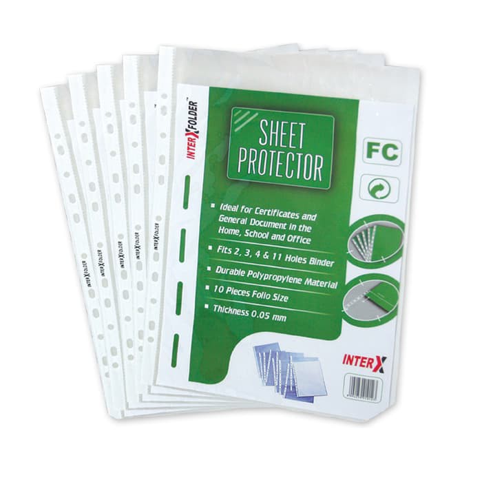 

PP POCKET INTERFOLDER FIZE F4 FOLIO PP POCKET PLASTIK SHEET PROTECTOR