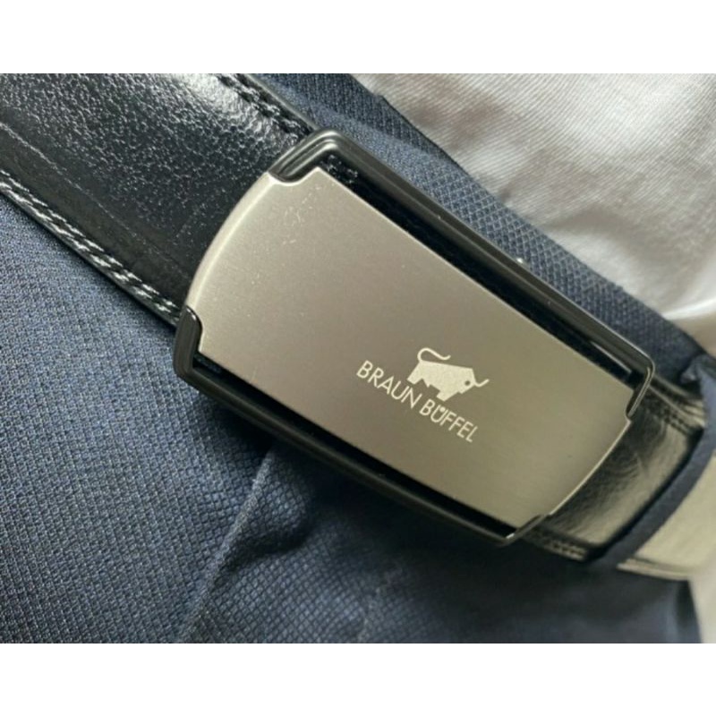 Ikat pinggang pria kulit asli 01-01  Braun Buffel