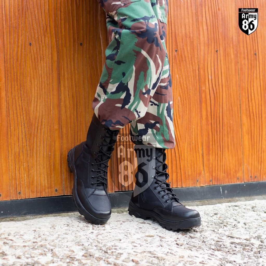 SEPATU PDL ARMY 86 JTN BAHAN KULIT SAPI ASLI SEPATU PDL DINAS LAPANGAN TNI POLRI SECURITY SATPAM