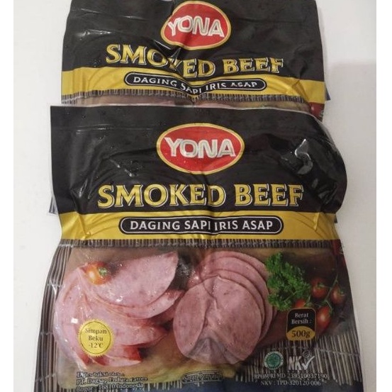 

Smoked beef Yona 500GR isi 20 Slice Daging Sapi Asap Iris Frozen Food