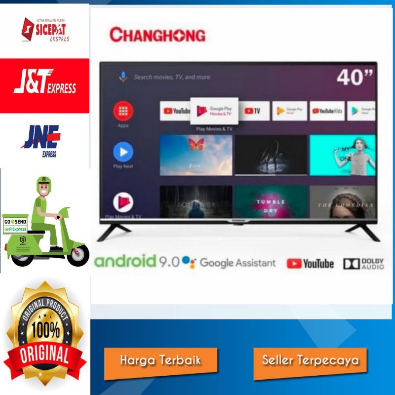 LED TV CHANGHONG 40 Inch L-40H4 Smart Android 9.0 Garansi Resmi