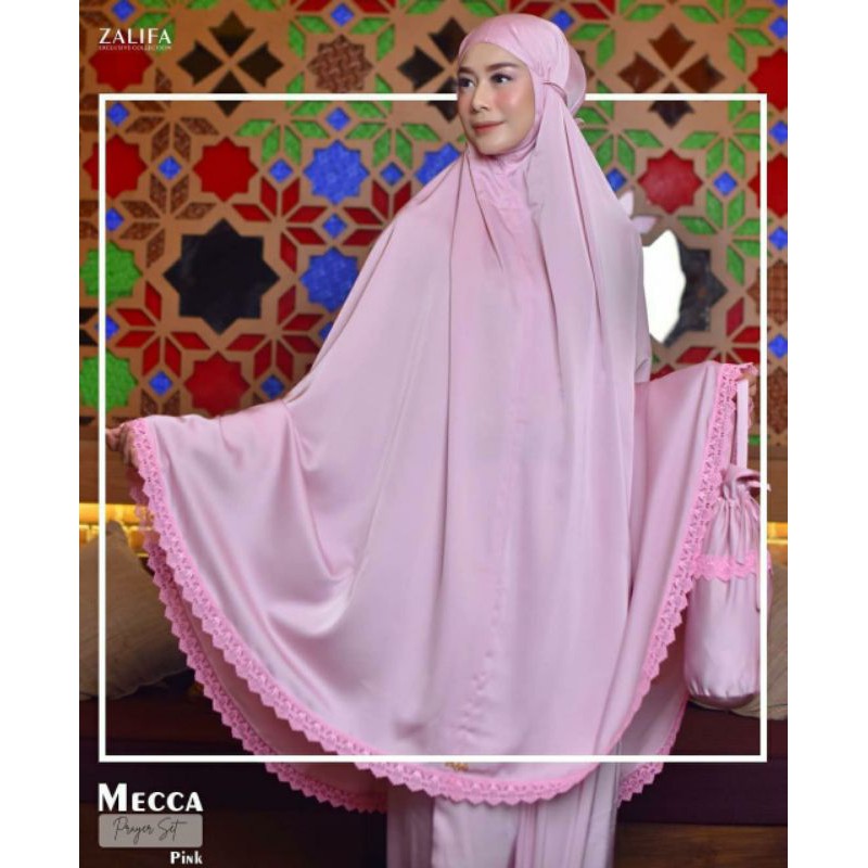 MUKENA ZALIFA POLOS MECCA SERIES EKSKLUSIF 100%  ORIGINAL