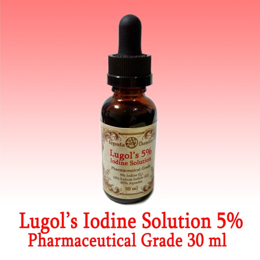 Lugol 5% Iodine Solution Pharmaceutical Grade Lugol's Yodium 30ml-Larutan Yodium