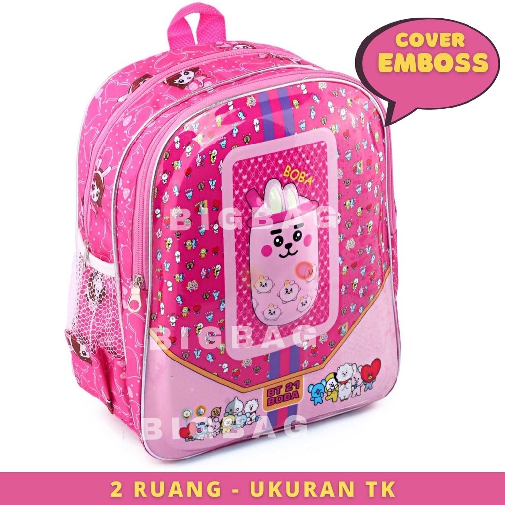 PTS - Tas Ransel Anak Sekolah - RANSEL TIMBUL EMBOSS TAS UNICORN - RANSEL BOBA DONAT RANSEL EMBOSS LED  - RANSEL BOBBA - TAS BOBA ANAK SEKOLAH - Tas Sekolah Anak - Tas Anak Sekolah Tas Anak SD Tas Anak TK Promo Diskon Termurah Terlaris Terbaru Best Seller