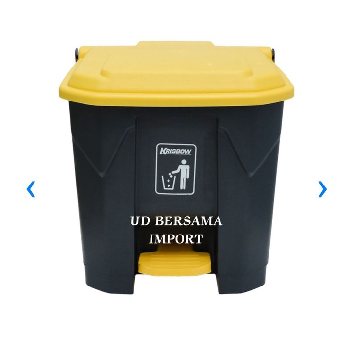 KRISBOW Tempat Sampah Outdoor 30L/Dustbin Disertai Pedal