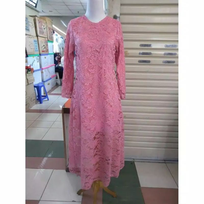 IndahKebaya | HANYA ATASAN / KEBAYA TUNIK BROKAT / KEBAYA KURUNG JUMBO / KEBAYA DRESS / KONDANGAN