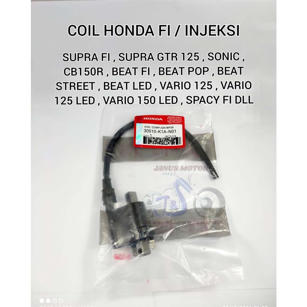 COIL HONDA BEAT FI INJEKSI ESP VARIO 110 125 150 LED SCOOPY SPACY KUALITAS ORIGINAL PRESISI API NYA 