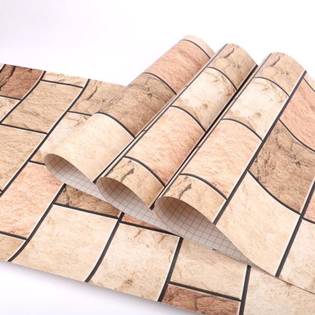 (COD) Dunia Wallpaper Sticker Dinding kamar Anti Air Murah Dan Terbaik Motif DP1092 (SUDAH ADA LEM)