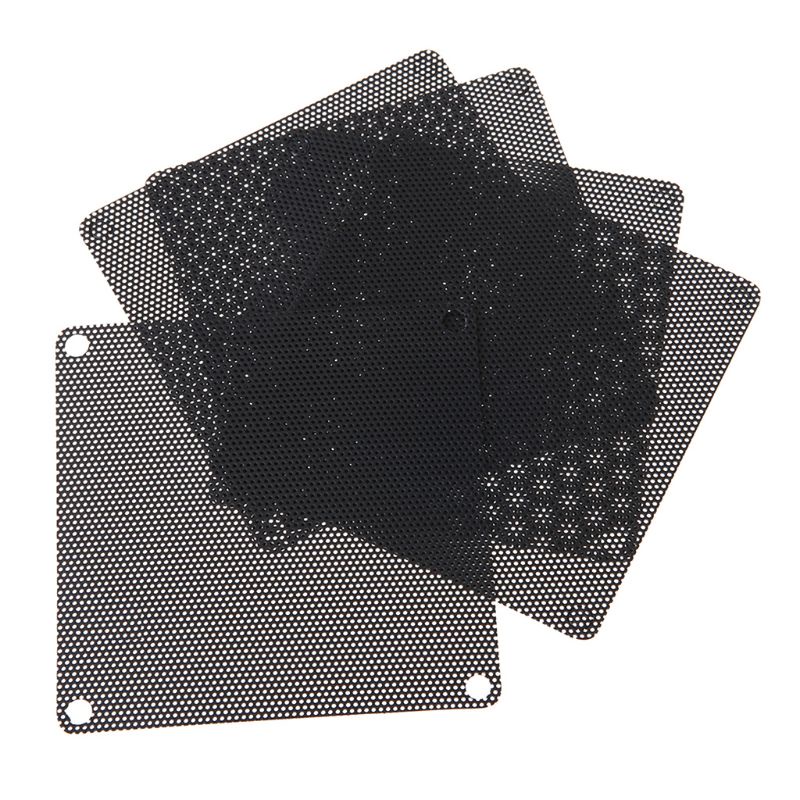 Cre 5pcs Filter Mesh Pvc Anti Debu 80mm Bisa Dipotong Warna Hitam Untuk Kipas Pendingin Komputer Pc