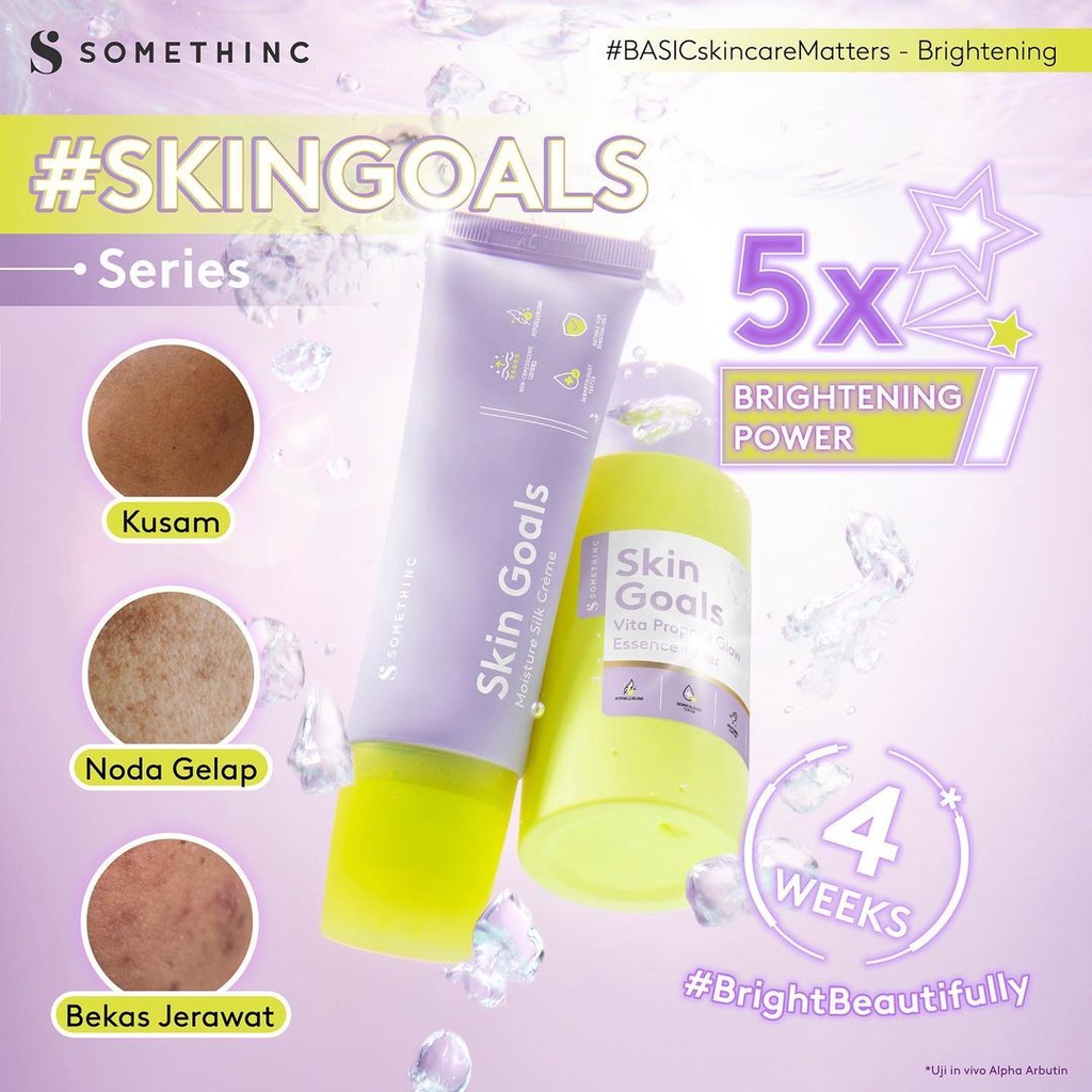 SOMETHINC Basic Series Indonesia / ACNEDOT SKIN GOALS SOS Bakuchiol PEPTINOL / Acne Brightening Anti Aging / Skincare Body Care Make Up / Cleanser Essence Toner Serum Eye Moisturizer Creme Cream Sunscreen Mask Spot Gel Cushion Lipstick Lip Tint Paket Set