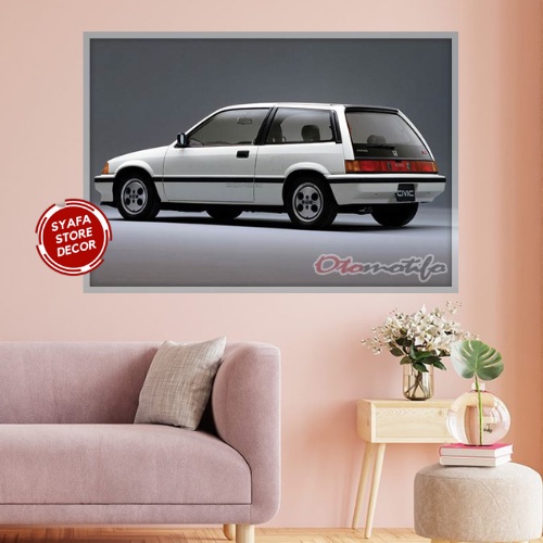 Honda Civic Wonder  Poster - Hiasan dinding mobil klasik - Poster vintage - Poster - Pajangan dinding - Otomotif - Syafa Store Decor