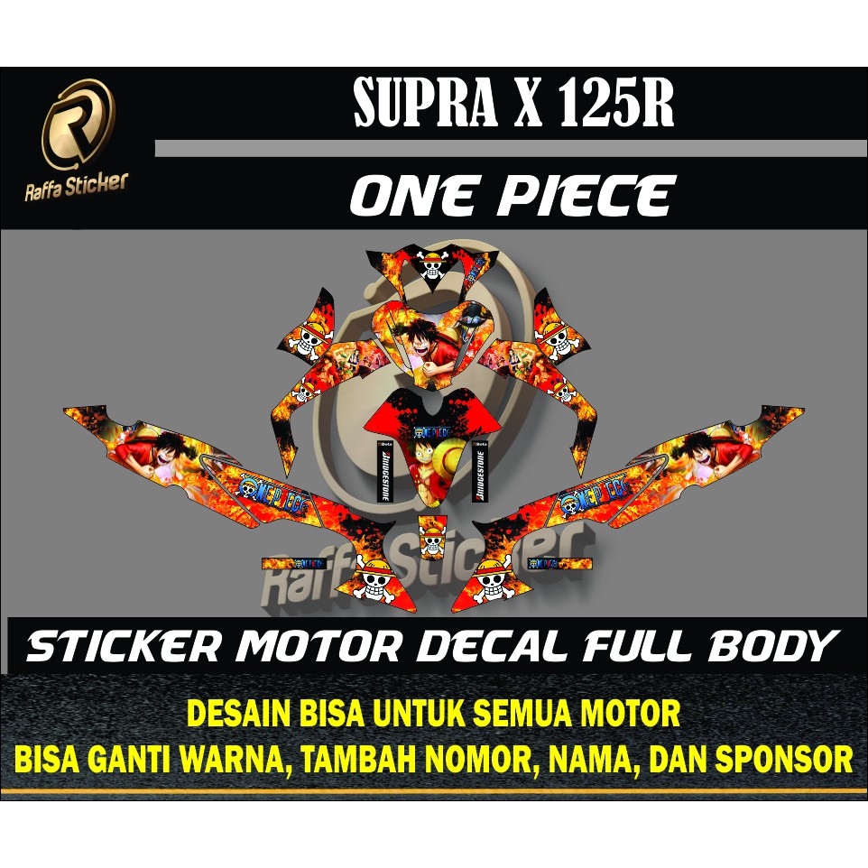 decal sticker supra x 125 r dekal sticker supra x 125 r decal stiker supra x 125 r one piece