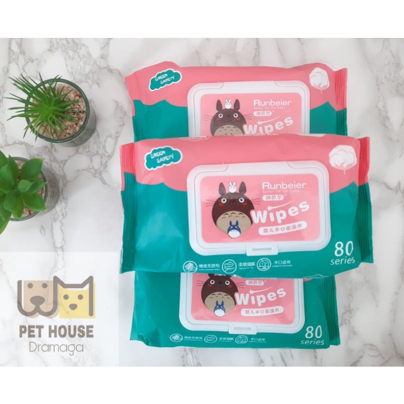 Tisu Basah Hewan Kucing Kelinci | Pet Wipes | baby wipes | Tisu Grooming