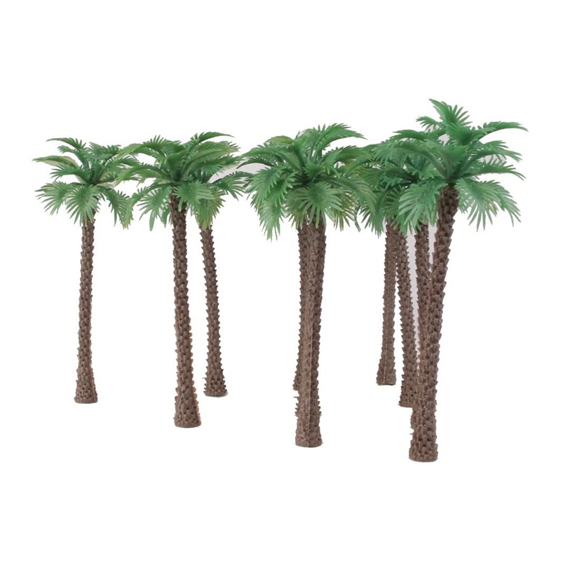 40 Pcs Coconut Palm el Trees/Scenery el Plastic Artificial Layout Rainforest Diorama