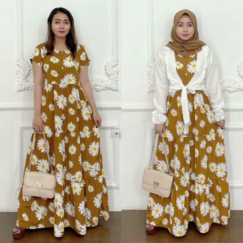 home dress set cardigan gamis susun terbaru termurah