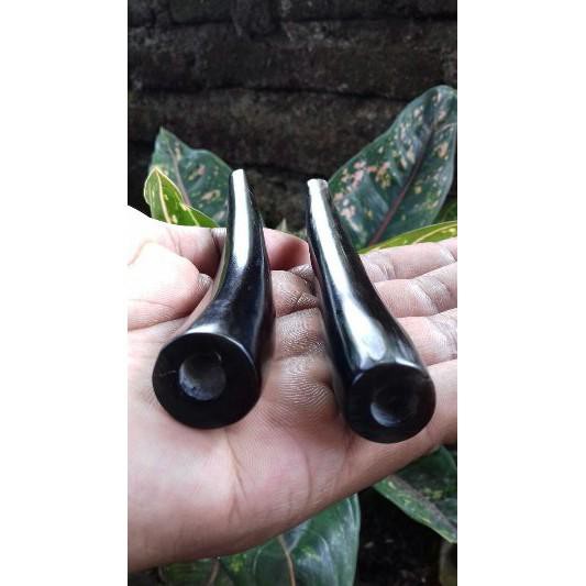PIPA ROKOK LANGKA ONCE TANDUK KERBAU KUALITAS PREMIUM Warna Hitam Cangklong Tanduk ORIGINAL 10-13 cm