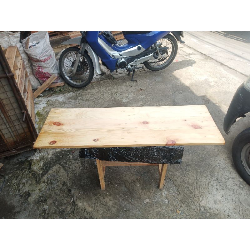 Papan ambalan kayu jati belanda 120x40x2 cm vernis