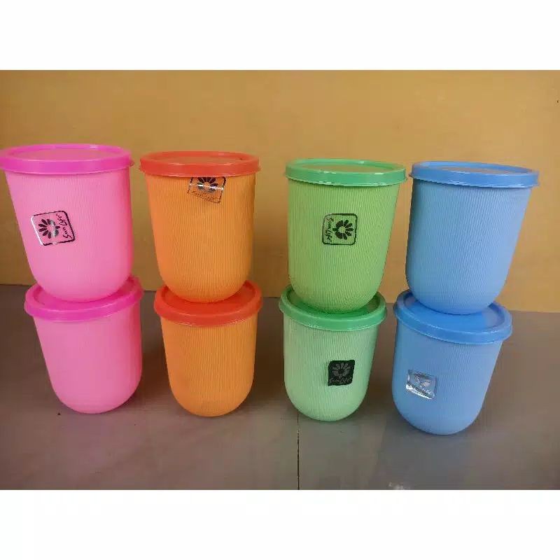 Gelas plastik serbaguna gelas teh kopi / SUNLIFE Paket Gelas plus tutup VARIO cup with cover 300 ml isi 4