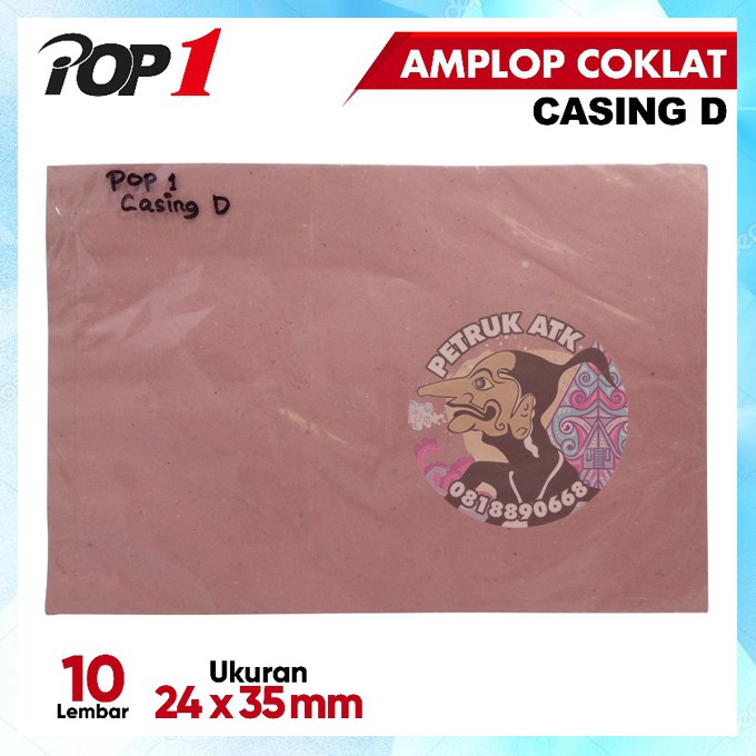 

[PAK] AMPLOP COKLAT CASING D UKURAN 24 X 35 CM TANPA TALI DAN LEM (10 LEMBAR)