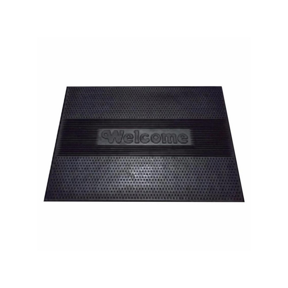 Keset karet WELCOME anti selip - hitam - 40 x 60 cm