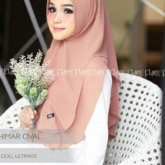 ➣ Jilbab instan oval mini /khimar mini oval /kerudung khimar oval dua layer mini pet antem no 20 ✱