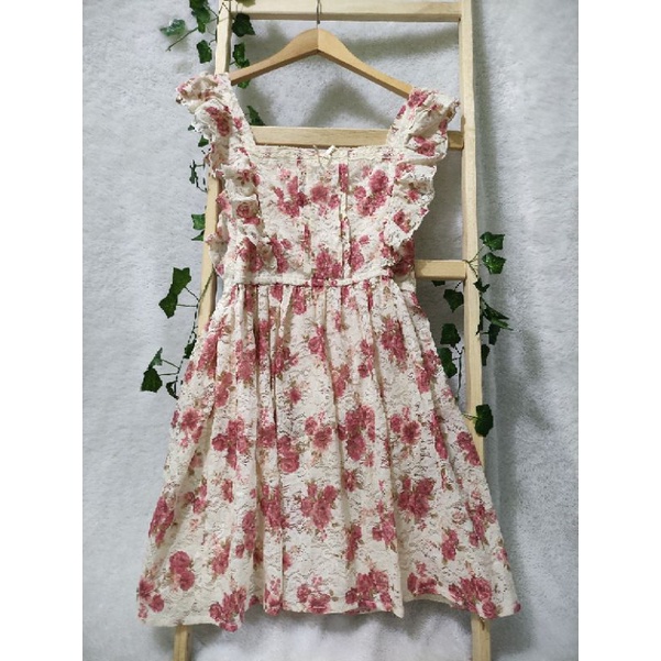 LizLisa Dress import kawaii branded/Dress bunga import kawaii Liz Lisa Pink